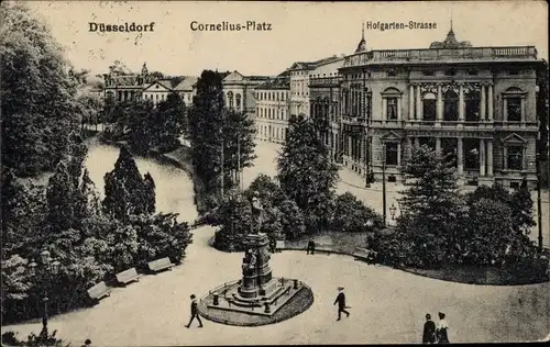 Ak Düsseldorf am Rhein, Cornelius Platz, Hofgarten Straße