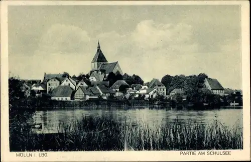 Ak Mölln im Herzogtum Lauenburg, Partie am Schulsee