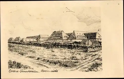 Künstler Ak Westerland auf Sylt, Nordsee-Sanatorium