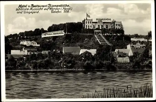 Ak Werder an der Havel, Hotel Restaurant Bismarckhöhe