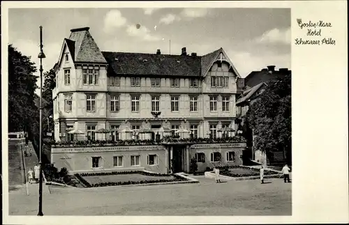 Ak Goslar am Harz, Blick auf das Hotel Schwarzer Adler