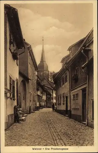 Ak Weimar in Thüringen, Friedensgasse