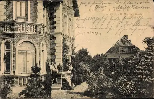 Ak Ostseebad Dahme in Holstein, Partie aus dem H. Mumms Garten