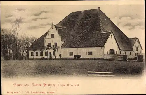 Ak Husum in Nordfriesland, Blick auf Roten Heuberg von Lorenz Brodersen