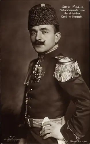 Ak Enver Pascha, Türkischer Kriegsminister, Uniform, Orden