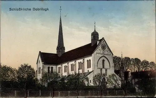 Ak Dobrilugk Doberlug Kirchhain in Brandenburg, Schlosskirche, Außenansicht