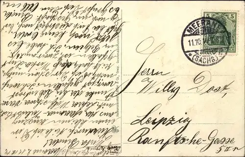 Ak Meerane in Sachsen, Gondelteich, Schwan