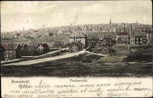 Ak Remscheid im Bergischen Land, Totalansicht