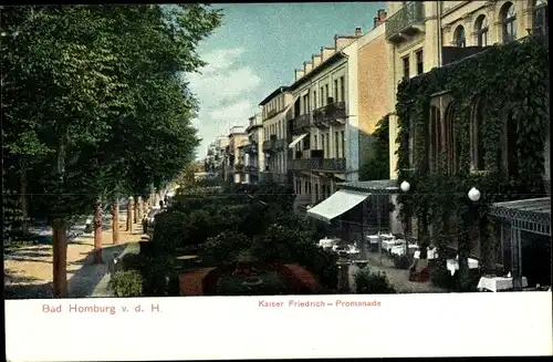 Ak Bad Homburg vor der Höhe Hessen, Kaiser Friedrich-Promenade