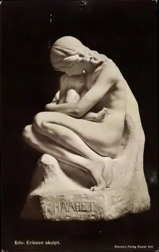 Ak Plastik von Edv. Eriksen, Frau mit Kind