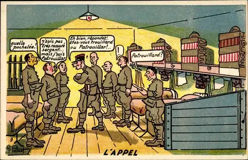Ak Französische Soldaten, Soldatenleben, Betten, L'Appel