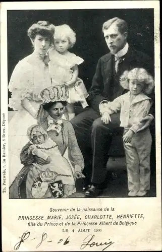 Ak König Albert I. von Belgien, Königin Elisabeth Gabriele von Belgien, Prinz Leopold, Charles