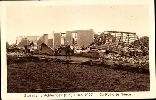 Ak Achterhoek Gelderland, Stormramp 1927, de Ruine te Neede