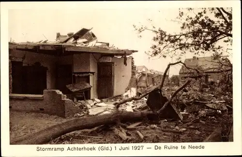 Ak Achterhoek Gelderland, Stormramp 1927, de Ruine te Neede