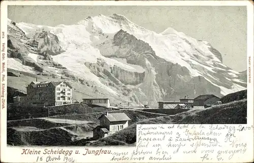 Ak Kanton Bern, Berner Oberland, Kleine Scheidegg, Jungfrau