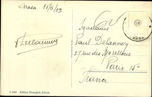 Ak Arosa Kanton Graubünden Schweiz, Panorama