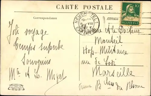 Ak Neuchâtel Neuenburg Stadt, Vue Generale, Panorama