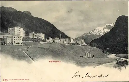 Ak Pontresina Kanton Graubünden Schweiz, Panorama