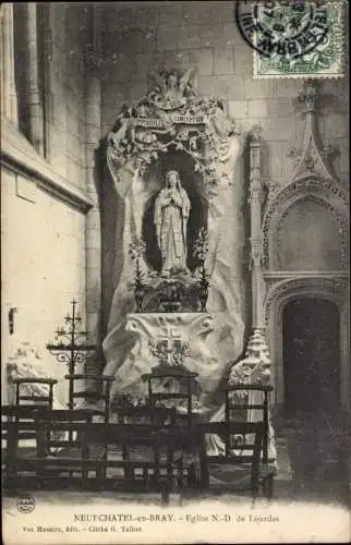Ak Neufchatel en Bray Seine Maritime, Eglise N.-D. de Lourdes