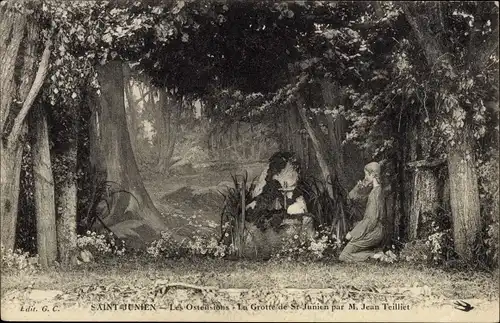 Ak Saint Junien Haute Vienne, Les Ostensions, La Grotte