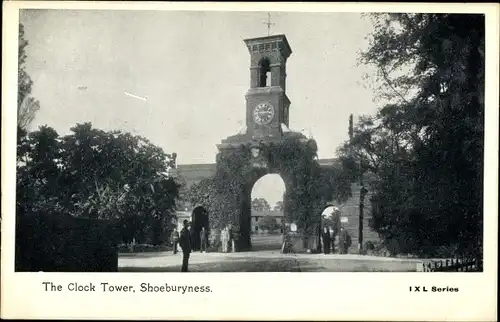 Ak Shoeburyness Southend on Sea Essex England, The Clock Tower