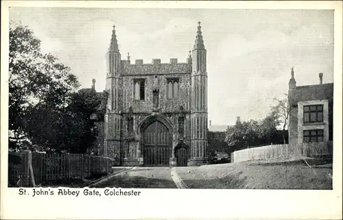 Ak Colchester England, St. John's Abbey Gate