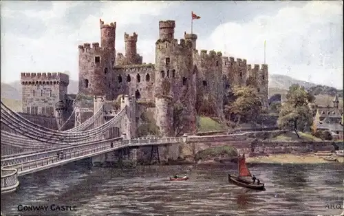 Künstler Ak Conway Conwy Wales, Castle
