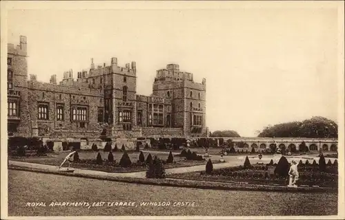 Ak Windsor Berkshire England, Royal Apartments, East Terrace, Windsor Castle