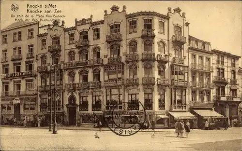 Ak Knocke sur Mer Westflandern, Place Van Bunnen, Hotel