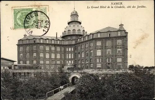 Ak Namur Wallonien, Le Grand Hotel de la Citadelle, cote des Jardins