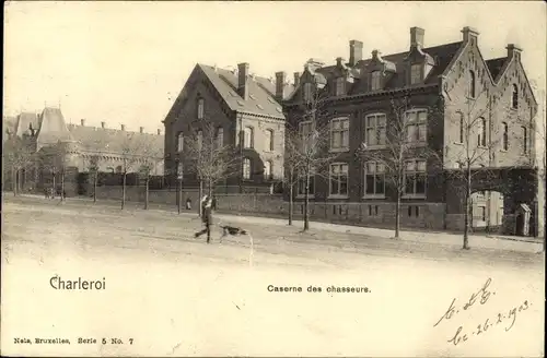 Ak Charleroi Wallonien Hennegau, Caserne des chasseure