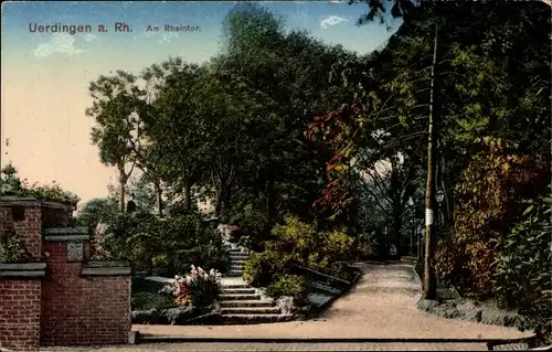 Ak Uerdingen Krefeld am Niederrhein, Am Rheintor