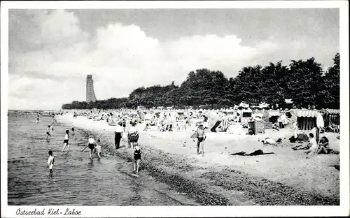 Ak Ostseebad Laboe, Marine Ehrenmal, Strandleben