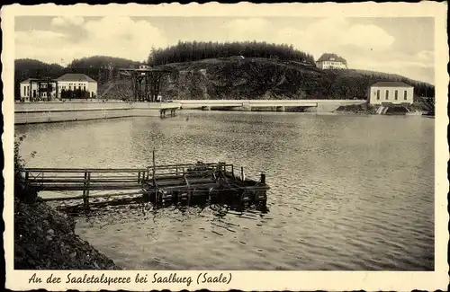 Ak Saalburg in Thüringen, An der Saaletalsperre