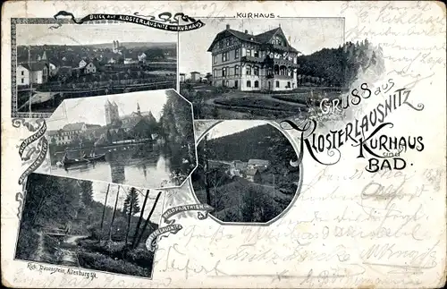 Ak Bad Klosterlausnitz in Thüringen, Kurhaus, Teilansicht, Schwanenteich