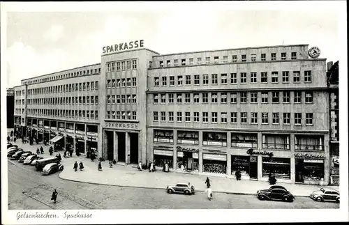 Ak Gelsenkirchen im Ruhrgebiet, Sparkasse, Außenansicht