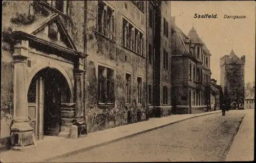 Ak Saalfeld an der Saale Thüringen, Darrgasse