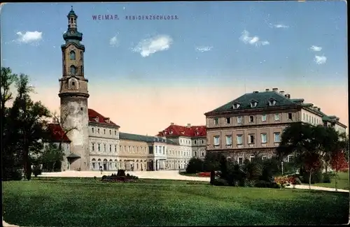 Ak Weimar in Thüringen, Residenzschloss