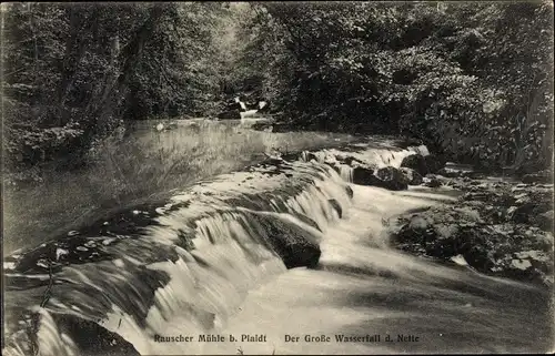 Ak Saffig in der Eifel, Rauschermühle bei Plaidt, der große Wasserfall der Nette