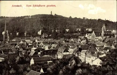 Ak Arnstadt im Ilm Kreis Thüringen, vom Schlossturm gesehen