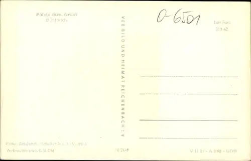 Ak Pölzig in Thüringen, Dorfteich