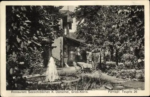 Ak Groß Köris im Kreis Dahme Spreewald, Restaurant Seeschlößchen