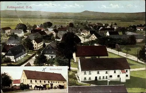 Ak Kottmarsdorf Kottmar Oberlausitz, Panorama, Kretscham