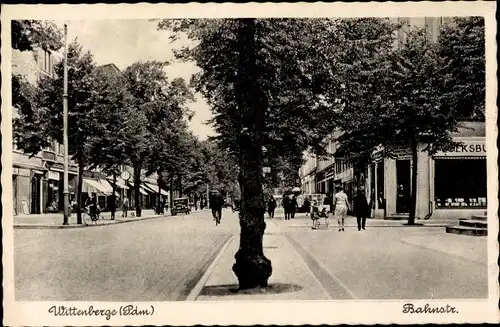 Ak Wittenberge an der Elbe Prignitz, Bahnstraße