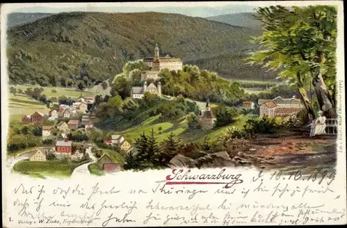 Künstler Litho Schwarzburg in Thüringen, Panorama