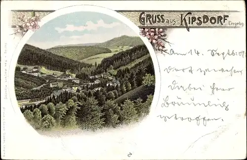 Litho Kipsdorf Altenberg im Erzgebirge, Panorama
