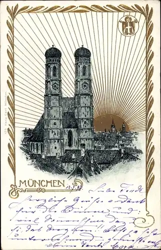 Ak München Bayern, Stadtansicht, Kirche
