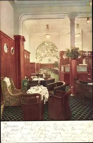 Ak Berlin Mitte, Traubes Diele, Mauerstraße 66 67, Innenansicht