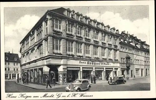 Ak Weimar in Thüringen, Hans Kröger, am Markt, GmbH, Das Mode-Kaufhaus