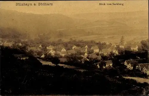 Ak Sülzhayn Ellrich Thüringen, Blick vom Sackberg